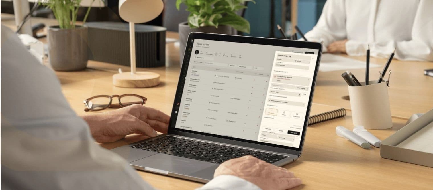 Ejerblik aktivregister vist på laptop